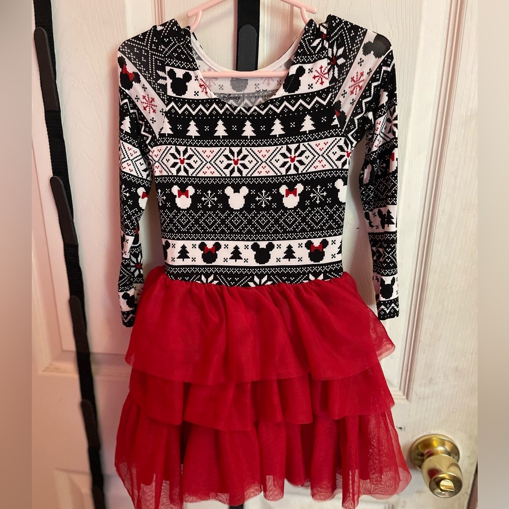 Little Sleepies Christmas Mickey & Minnie tulle bamboo dress